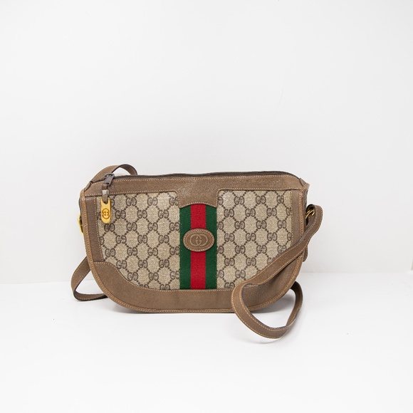 Gucci Handbags - Gucci Bree Mini Vintage GG Monogram Coated Canvas Leather Crossbody Purse Bag
